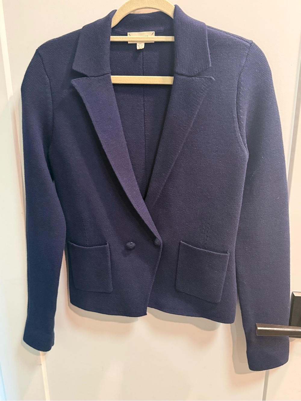 L’agence Navy Long-Sleeve Knit Blazer - Women's